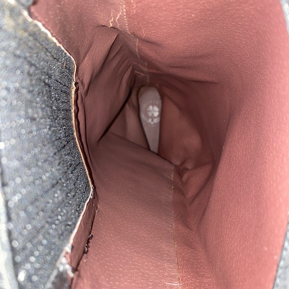 Lucky brand Andria black, tall leather books faux crepe sole gently worn size 10 - Picture 10 of 16